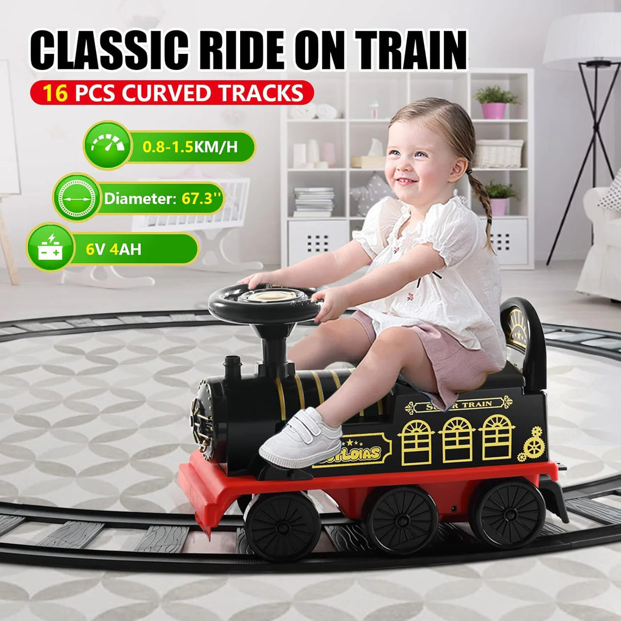 Electric Ride on Train With Track Set