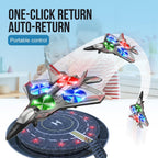 RC Fighter Jet Drone - Remote Control Helicopter with LED Lights & Stunt Flying