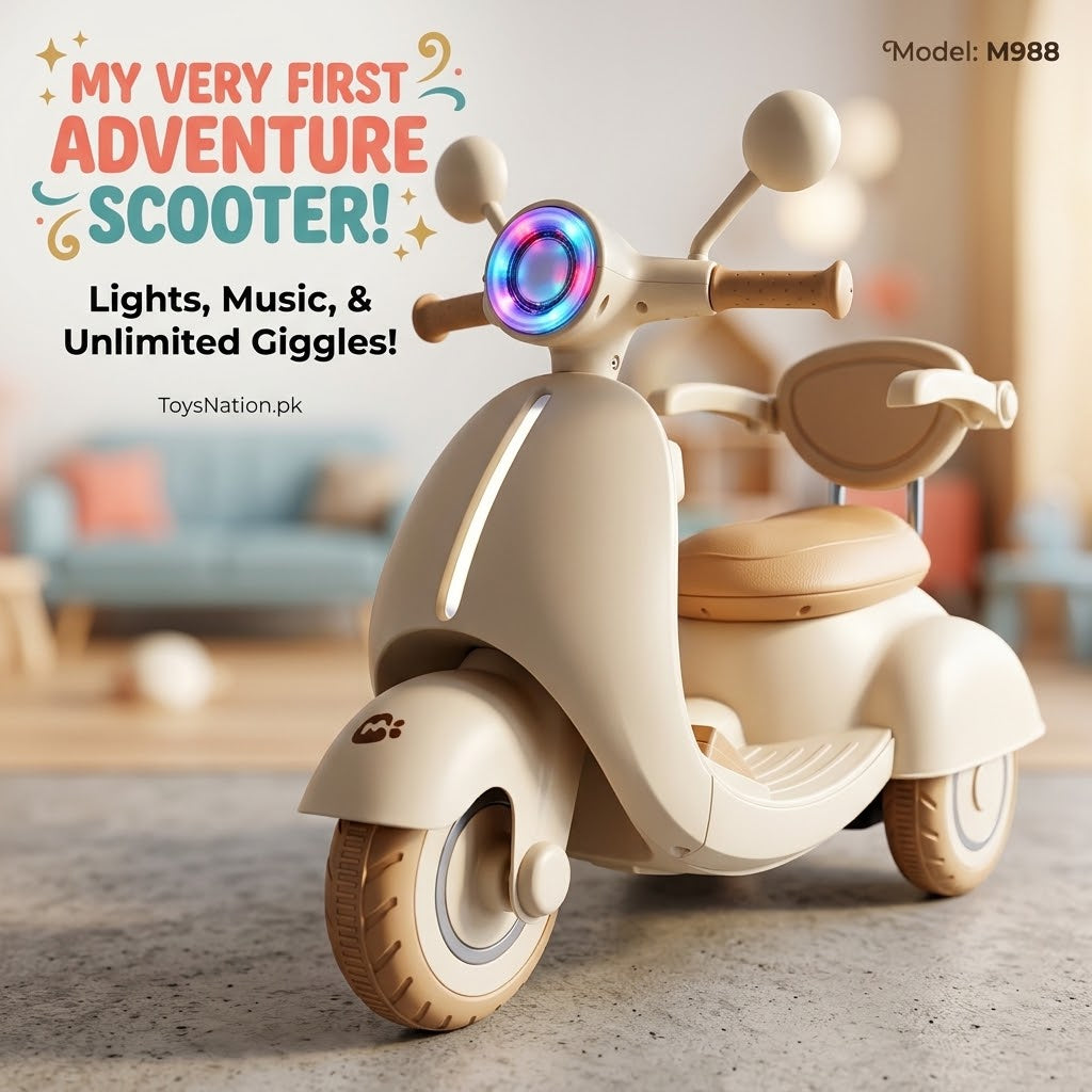 My First Ride-On Scooter for Toddlers with Lights & Music