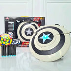 Avengers Captain America Shield & Thor Hammer Set - Soft Bullet Toys with Lights