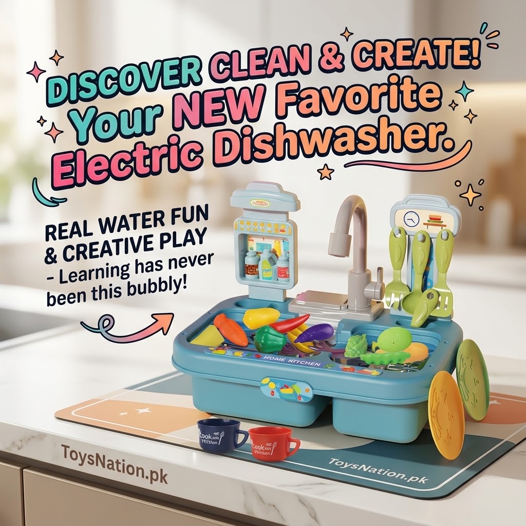 Kids’ Electric Kitchen Sink Playset