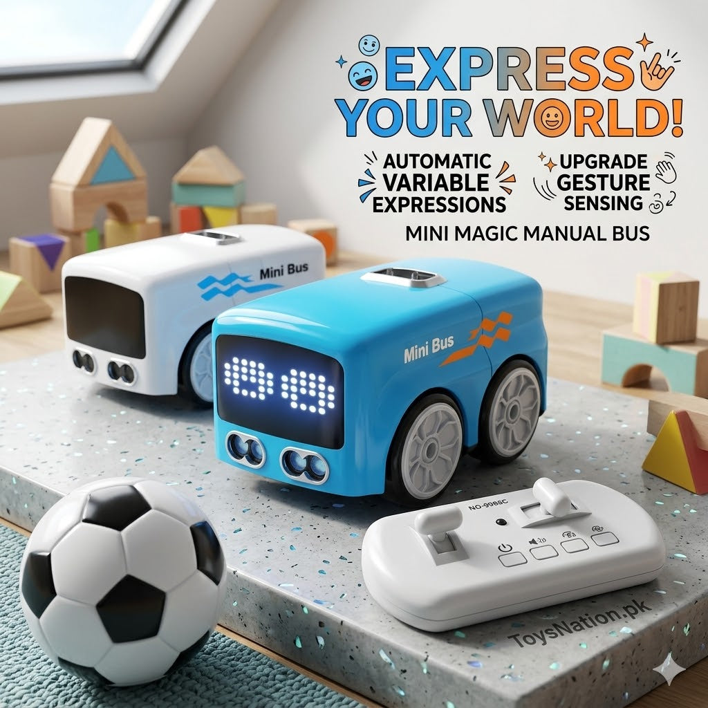 RC Follow Ball Mini Magic Bus With Face LED Light