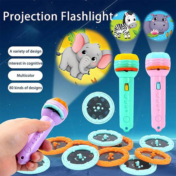 Mini Flashlight Projector Toy - Slide Projector for Kids