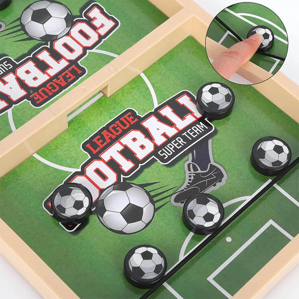 Wooden Pucket Board Game - Fast Sling Puck Table Game for 2 Players