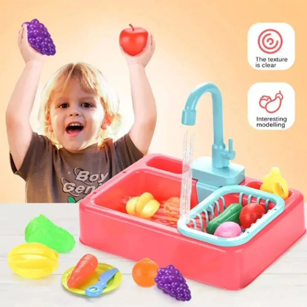 Play Kitchen Sink Toy - Battery-Operated with Real Running Water for Kids Secondary image