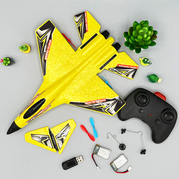 SU-35 RC Foam Plane - 2.4G Remote Control Glider with LED Night Lights