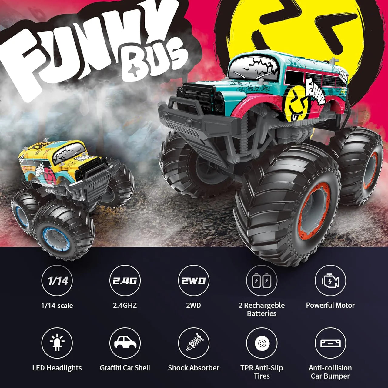 360° Remote Control Dancing Monster Truck