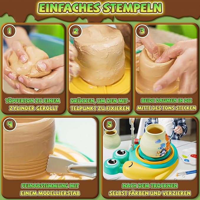 Stem Snail Clay Pottery Wheel Craft Kit