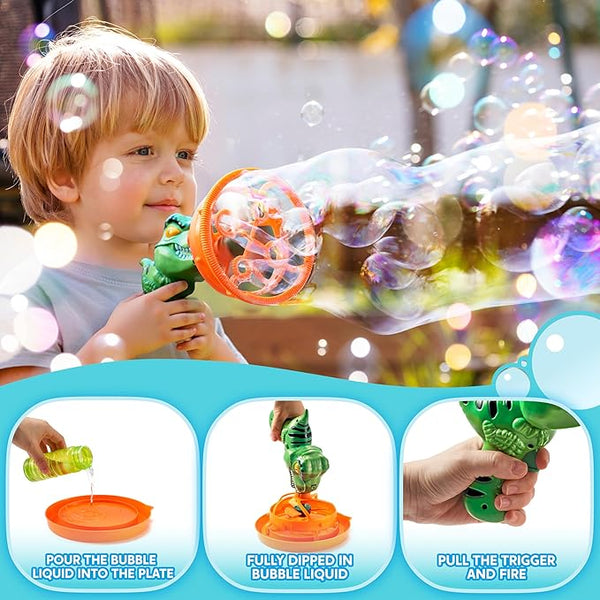 Dinosaur Bubble Blaster Gun for Kids