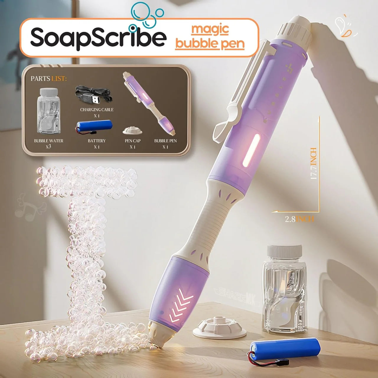 Automatic Bubble Pen - Magical Bubble Maker Wand for Kids Main image