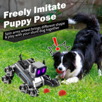 Remote & Watch Control Stunt Robot Dog - RC Spray Dog with 8-Wheel Drive