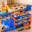 Dinosaur Car Eating Truck Track Set With 12 Mini Cars( Large Size)