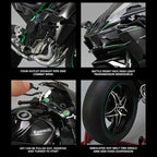 1:6 Scale Kawasaki Ninja H2R Die-Cast Motorcycle - Alloy with Smoke Effect & Lights