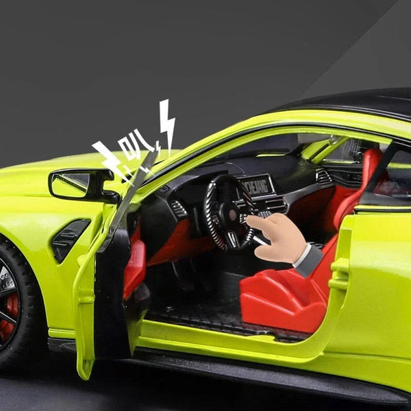 1:24 Scale BMW M4 Die-Cast Model - Alloy Sports Car with LED Lights & Pull-Back Action