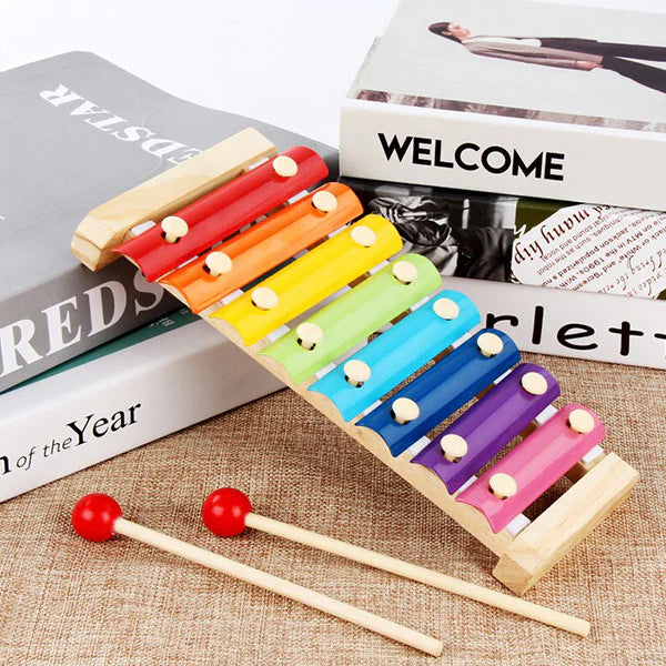 Wooden Xylophone Musical Toy - 8-Note Educational Instrument for Kids