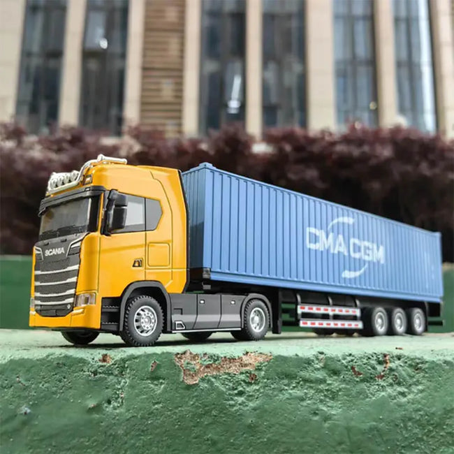 Scania Container Truck Die-Cast Model 1:50 - Heavy Duty Alloy with Opening Doors Hover Image