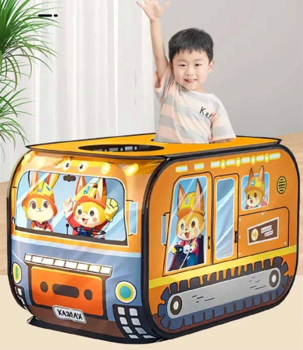 Kids Play Tent House - Portable Indoor/Outdoor Playhouse for Children Hover Image