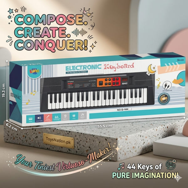 44-key Electronic Keyboard With Microphone