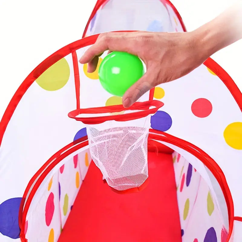 3-in-1 Kids Play Tent Tunnel House - Portable Playhouse