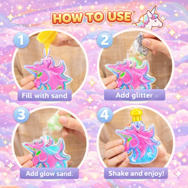 Diy Glitter & Glow Magical Sand Art Kit Main Image
