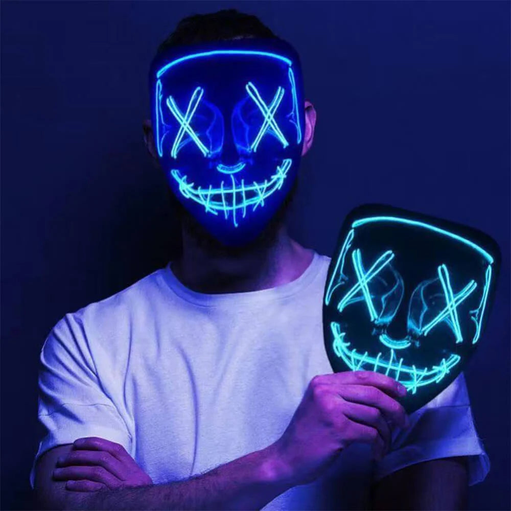 HORROR LED JOKER PRANK MASK Main image