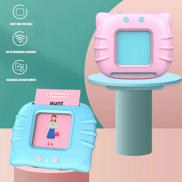 Rechargeable Flash Card Reader - Educational Learning Toy for Toddlers