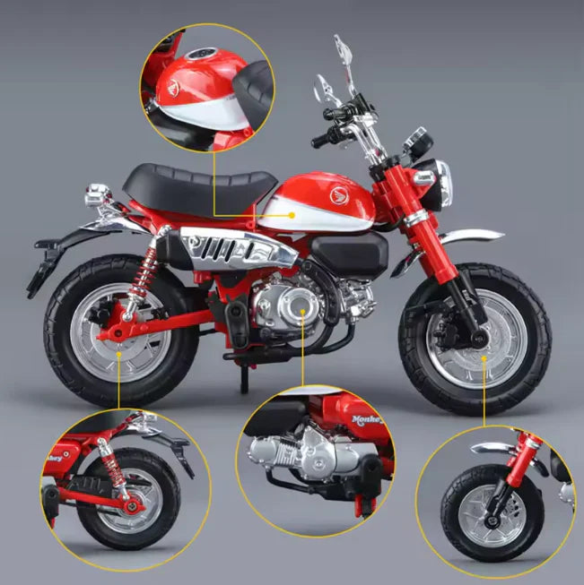 1:12 Scale Honda Monkey Die-Cast Motorcycle Model - Mini Bike Alloy Collectible