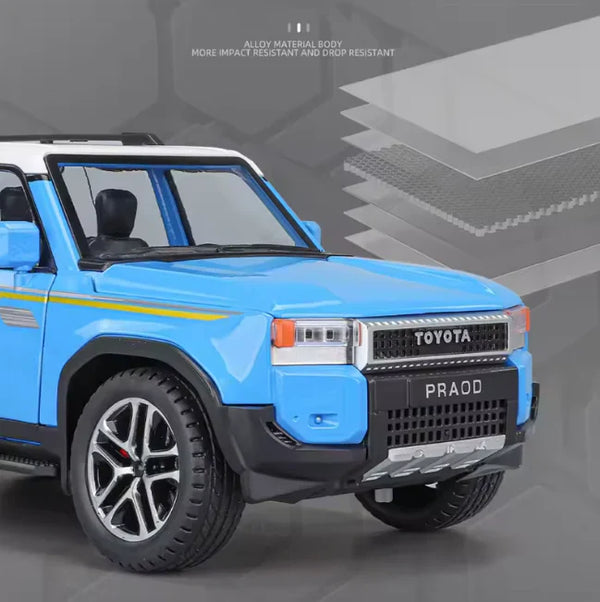 1:24 Scale Toyota Land Cruiser Prado LC250 Die-Cast Model - Alloy with Light & Sound