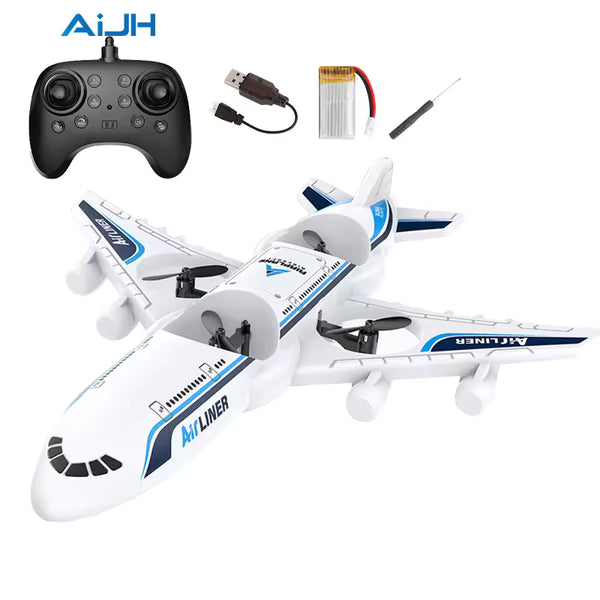 2.4GHz RC Airplane - Remote Control Airliner Drone with LED Lights