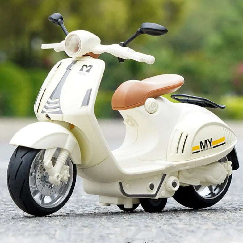 Moto Scooter Ride-On Toy - Pedal-Powered with Lights & Realistic Sounds