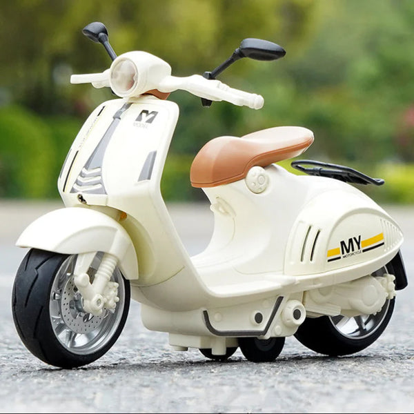 Moto Scooter Ride-On Toy - Pedal-Powered with Lights & Realistic Sounds