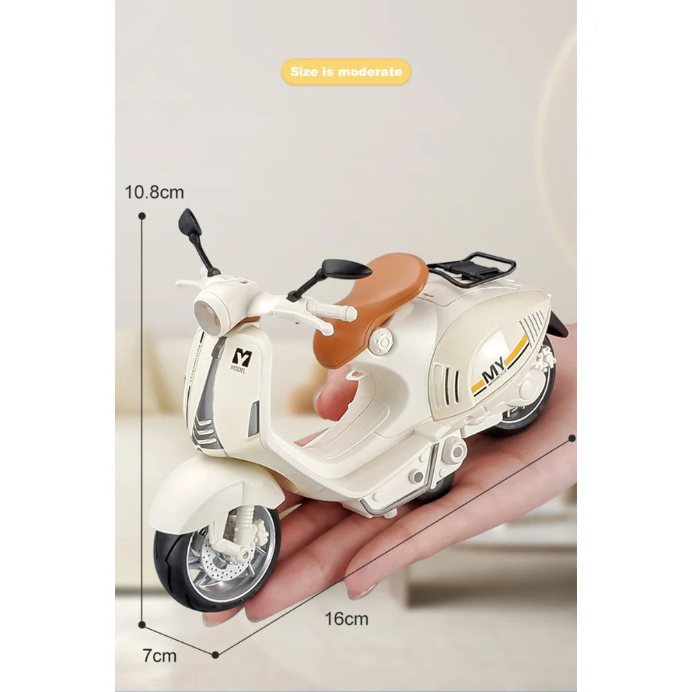 Moto Scooter Ride-On Toy - Pedal-Powered with Lights & Realistic Sounds