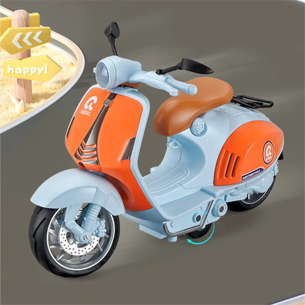 Moto Scooter Ride-On Toy - Pedal-Powered with Lights & Realistic Sounds