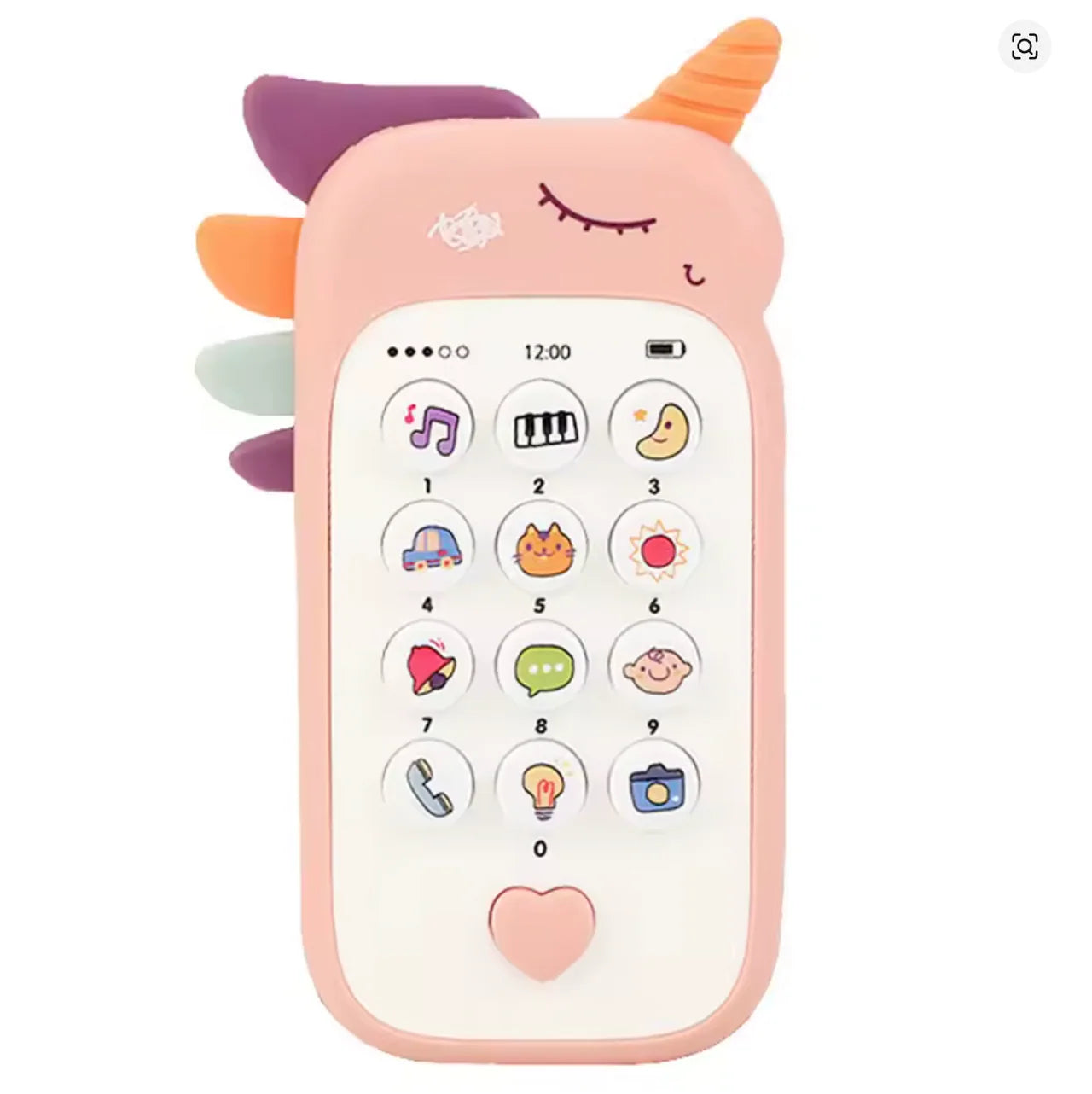 Unicorn Baby Phone Toy - Educational Silicone Smartphone with Music & Lights