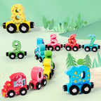Wooden Magnetic Number Train