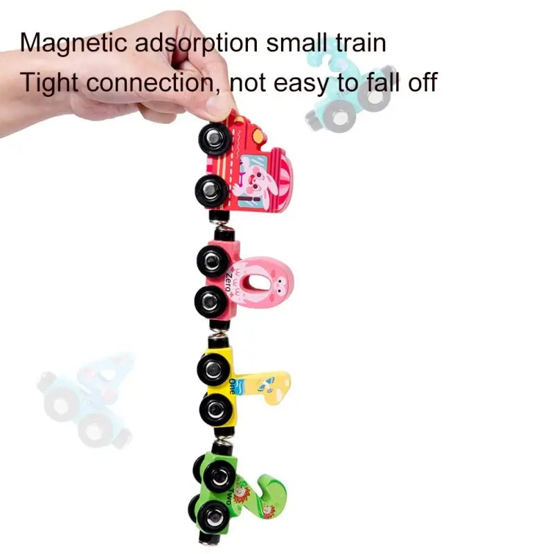 Wooden Magnetic Number Train