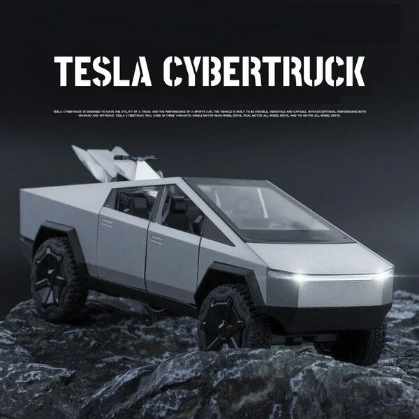 1:24 Scale Remote Control Tesla Cyber Truck With Light and Sound Hover Image