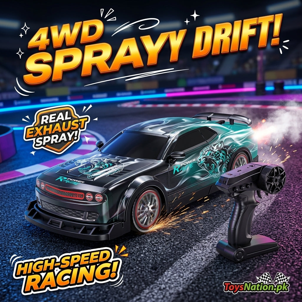 4WD Remote Control Drift Racing Car with Exhaust Spray Effect Main image