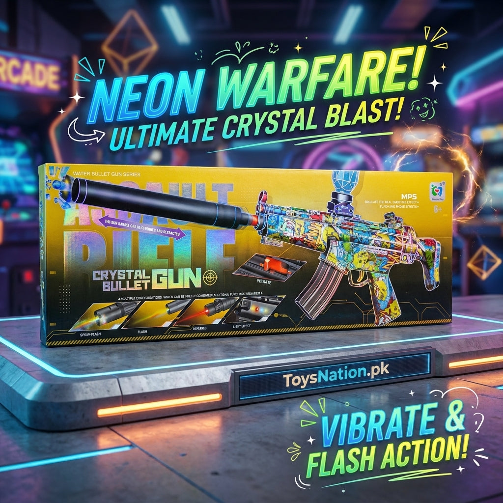 Graffiti Strike Gel Blaster Toy Gun – Electric Water Bead Shooter with Silencer