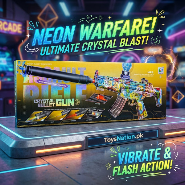Graffiti Strike Gel Blaster Toy Gun – Electric Water Bead Shooter with Silencer