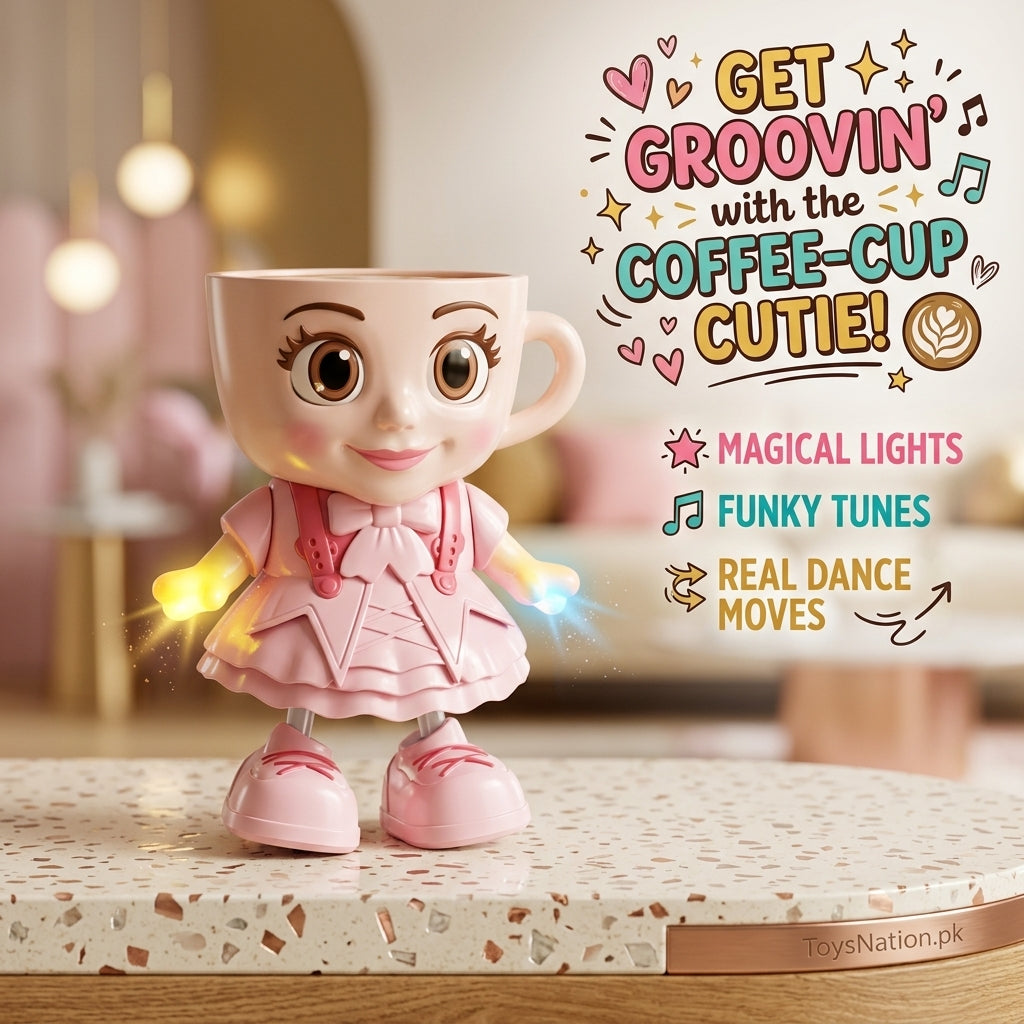 Cappuccino Dancing Teacup Doll with Lights, Music & Moves