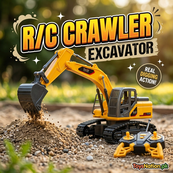 Remote Control Crawler Excavator Toy with Digging Action for Kids – Ages 8+