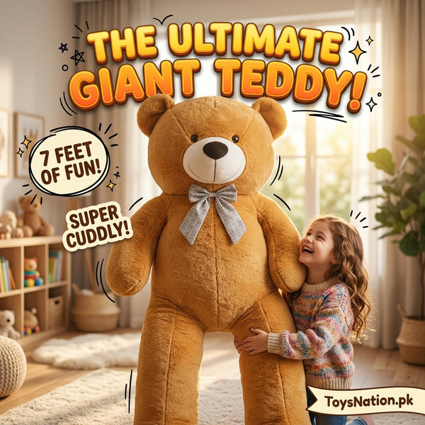 Giant Plush Teddy Bear with Bow Tie - Big Size