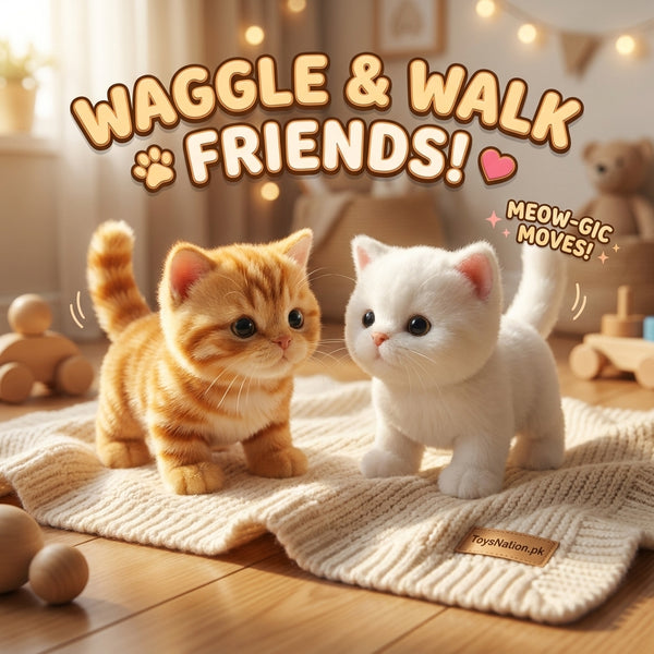 Interactive Walking & Meowing Cute Cat - Pack of 1
