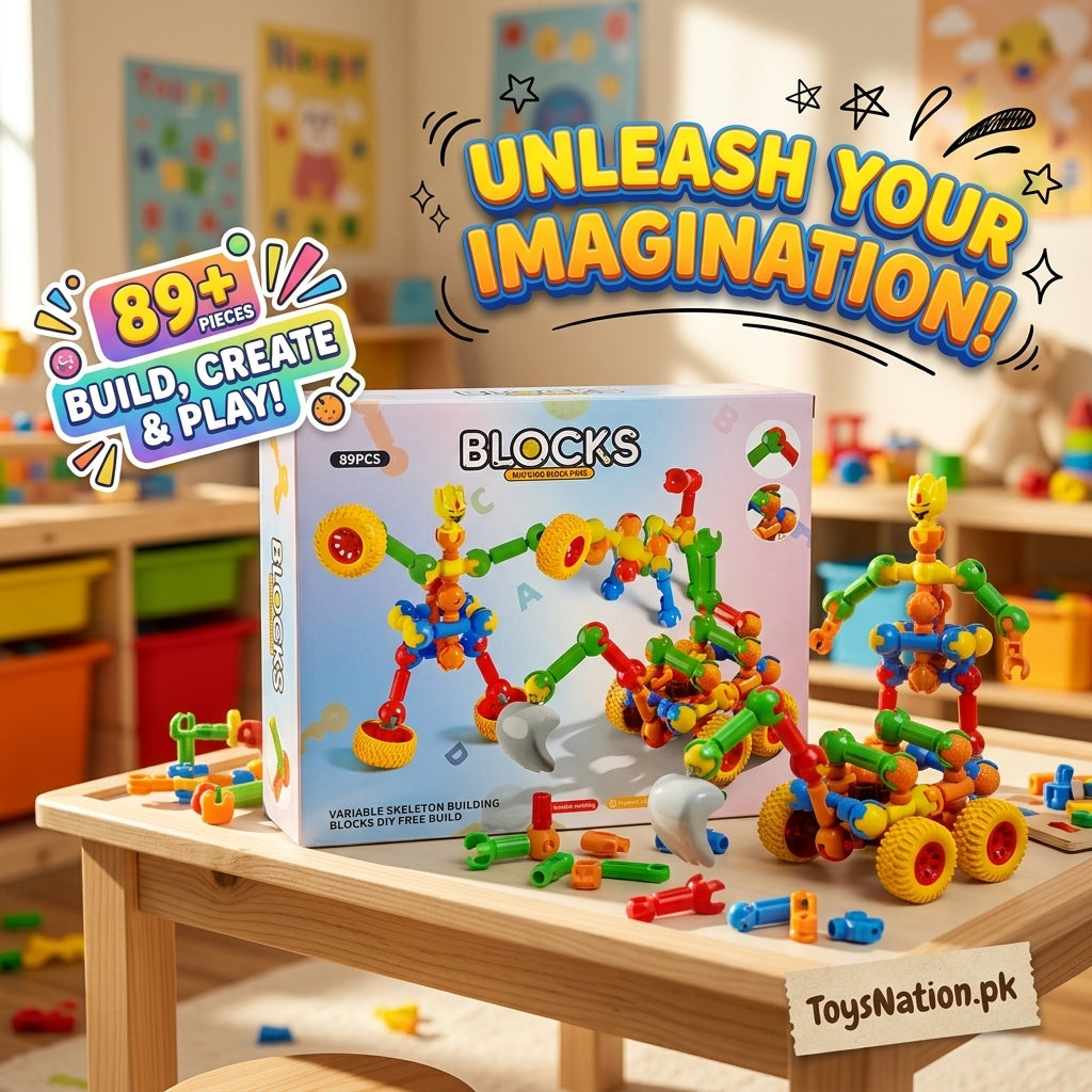 DIY Building Blocks Set for Kids – Robot & Vehicle Construction Kit
