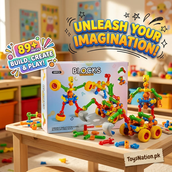DIY Building Blocks Set for Kids – Robot & Vehicle Construction Kit