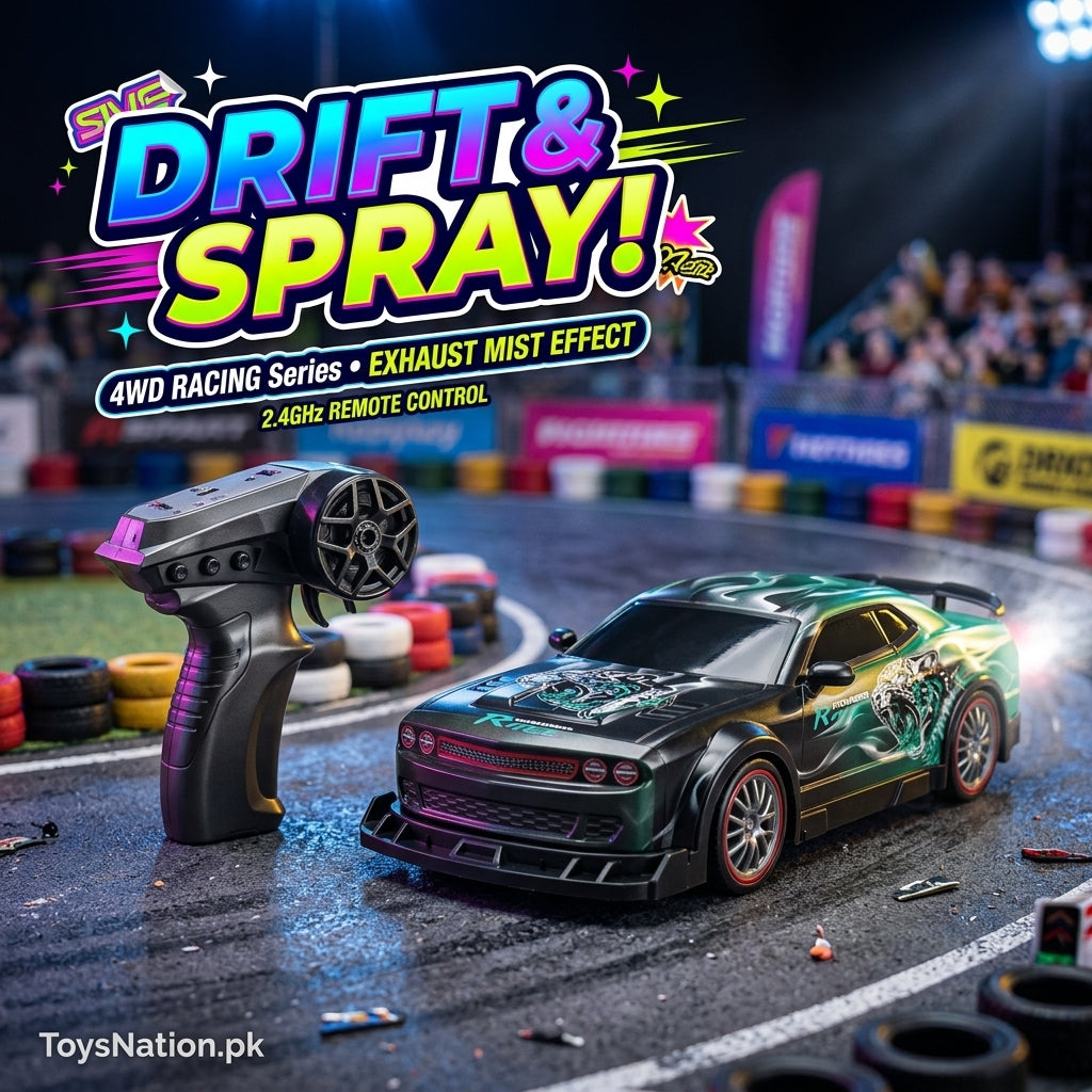 4WD Remote Control Drift Racing Car with Exhaust Spray Effect Secondary image