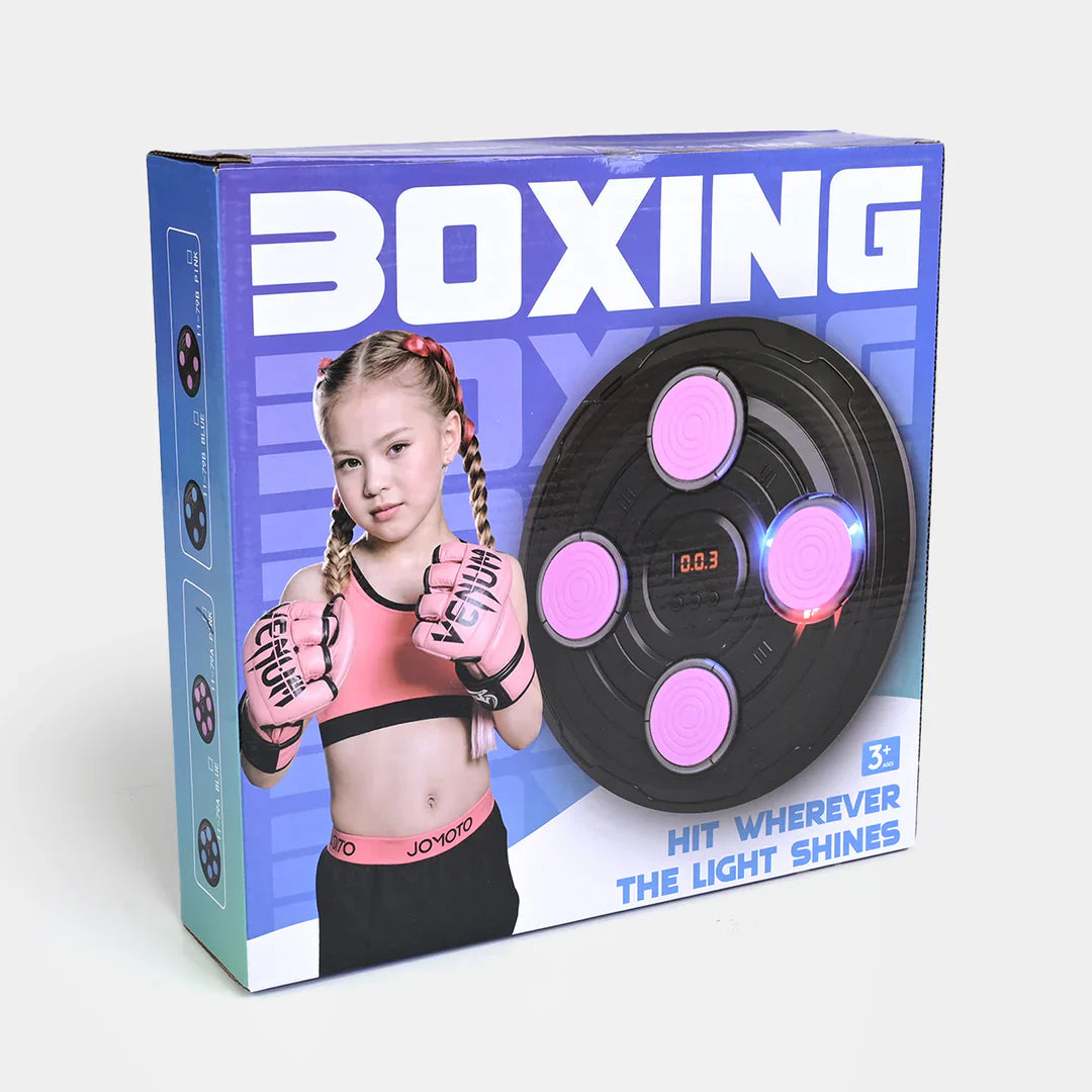 Interactive Boxing Wall Game - Light-Up Reaction Training Toy with Music for Kids