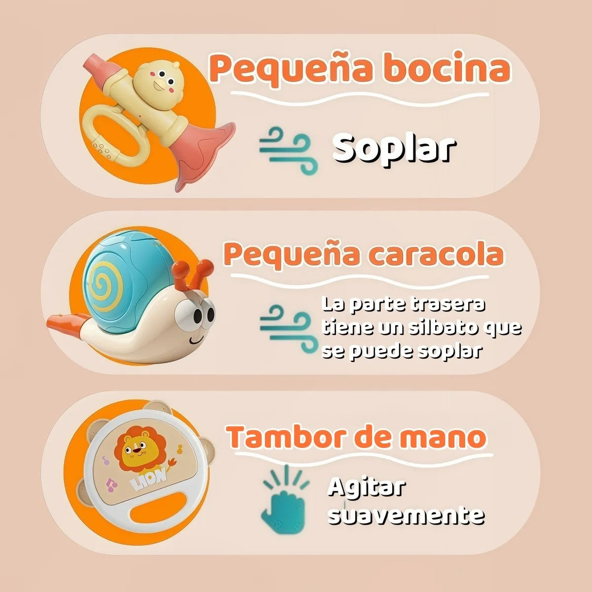 Baby Sensory Rattle Toy Set - 5-Piece Training & Development Collection