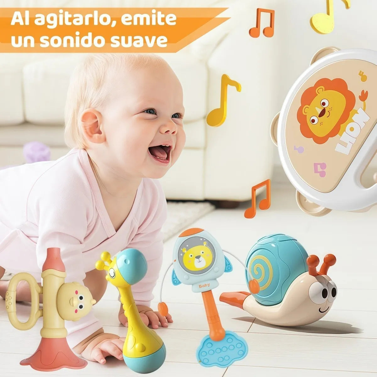 Baby Sensory Rattle Toy Set - 5-Piece Training & Development Collection Main image